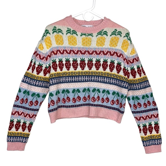 Zara Fruit Jacquard Sweater - Picture 3 of 6